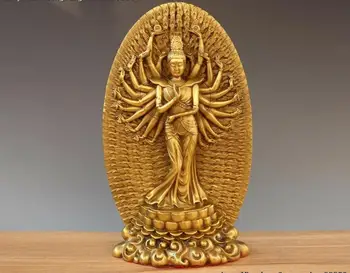 

Tibetan Brass Copper 1000 Arms Hands GuanYin Kwan-Yin Bodhisattva Buddha Statue