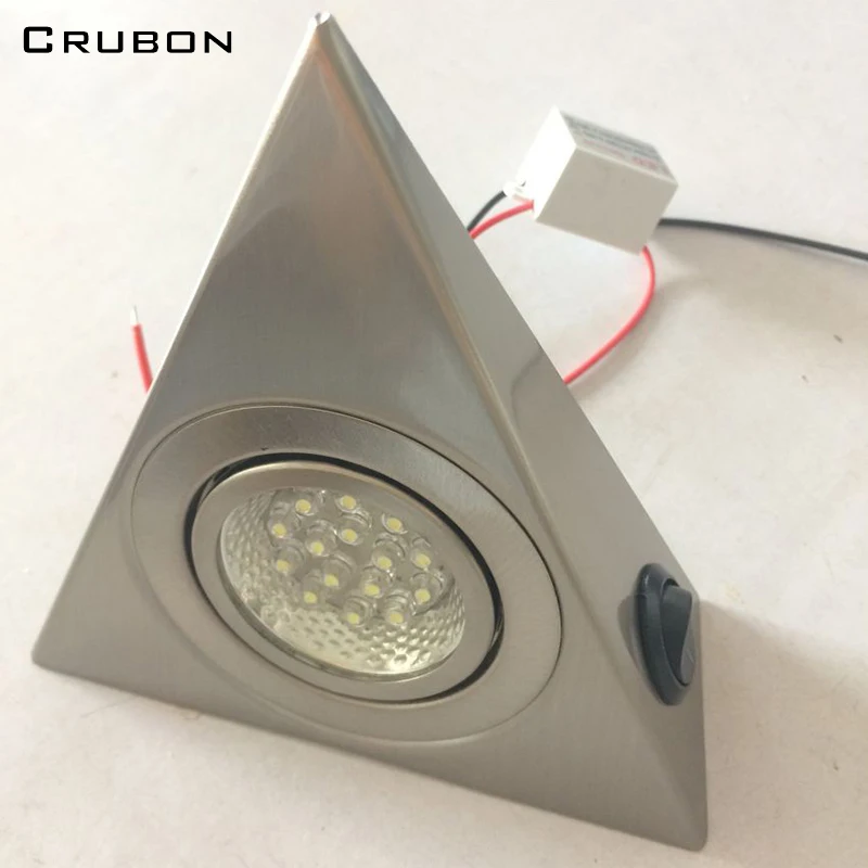 CB 2pc/lot Modern 220V 0.9W Triangle LED Under Light With