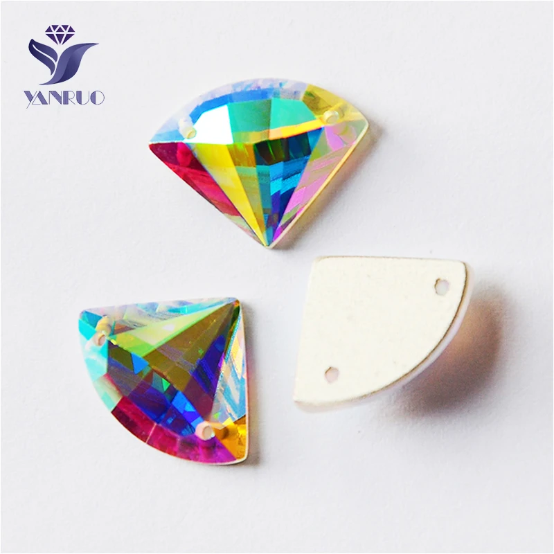 YANRUO 2545TH 14x18 мм AB Sector стеклянные стразы для шитья украшение одежды sew on crystals sew | Стразы -32839610908