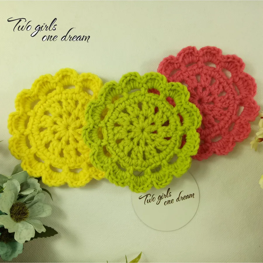 Us 1365 45 Di Scontooriginale Fai Da Te Colori 95 Cm Rotonda Coaster Centrini Alluncinetto Mano Regalo Di Nozze Arredamento Tavolo Centrino