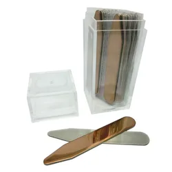 SHANH ZUN 20 Pcs Rose Gold Plated Stainless Steel Collar Stiffeners, 2.2 SHANH ZUN 20 Pcs Rose Gold Plated Stainless Steel Collar Stiffeners, 2.2