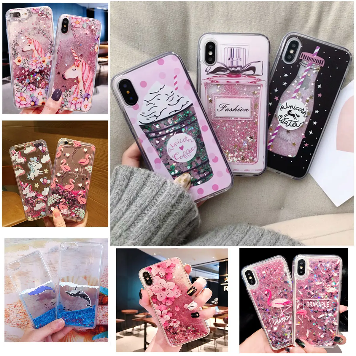 

Liquid Water Case Soft Silicone Cover for Xiaomi Redmi 6A S2 4A Note 8 3 4X 5 Plus 6 7 5A Pro A2 Lite Unicorn Minnie Phone Cases