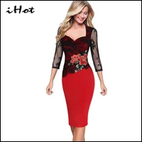 Floral-embroidered-dress-2017-fashion-women-see-through-party-transparent-patchwork-Black-lace-plus-size-4xl