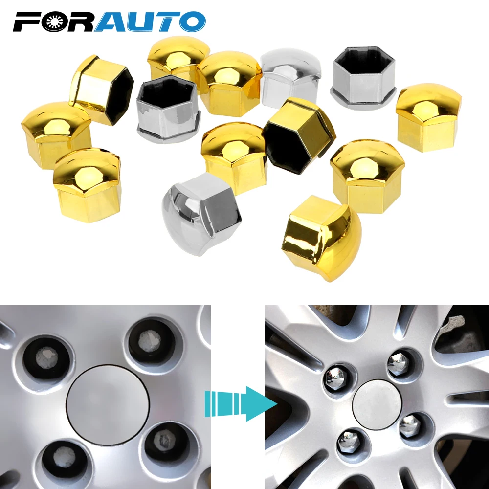 

FORAUTO 20 Pieces 17mm/19mm Auto Hub Screw Cover Protection Covers Caps Auto Trim Tyre Nut Bolt Car Wheel Nut Caps Decoration