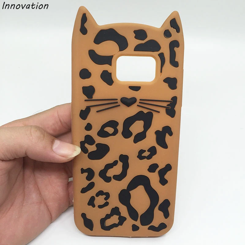 

Cute Cartoon Case Leopard Cat For Samsung Galaxy S7 G930 G930F S7 Edge Capa G935 G935F S8 Plus Soft Silicone Phone Back Cover