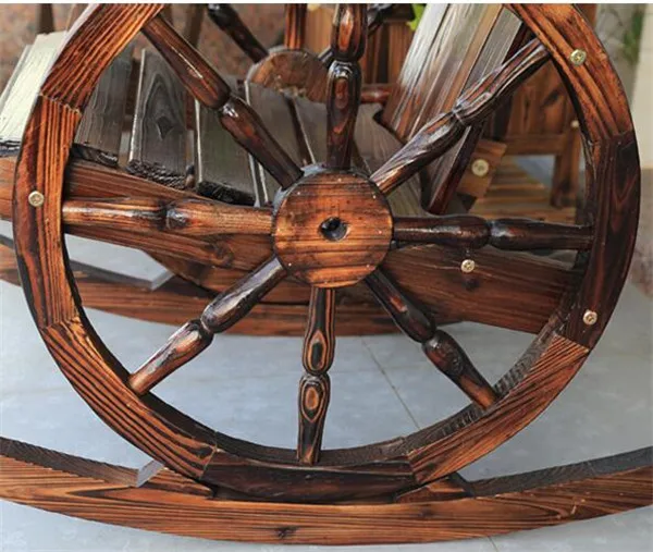Вагон колеса дерево Адирондак-стиль садовый стул садовая мебель качалка кресло качалка патио садовая деревянная скамейка уличная мебель