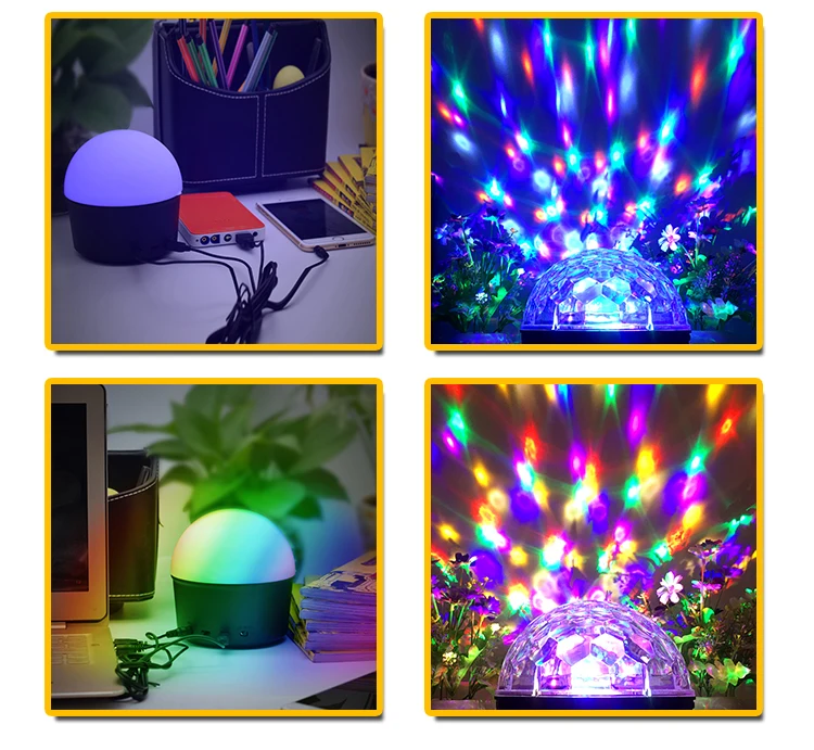  crystal music ball 5v USB colored led balloons dj home party night light beam light disco ball laser light (8)