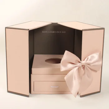 

Creative double door high-end jewelry Valentine's day flower box Pink box rose eternal flower gift box AP12051442