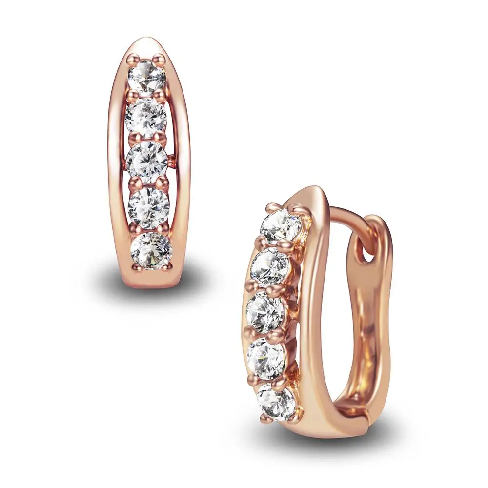 Серьги кольца женские посеребренные с фианитами и кристаллами|earring charms|multicolor