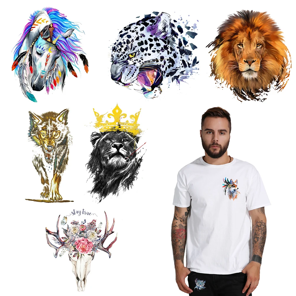 

Animal Stickers on Clothes Iron on Patches for Clothing DIY Badges Heat Transfer Stranger Things for T-shirts Applique Wholesale