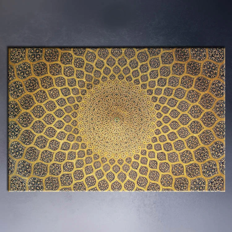 

MODERN ABSTRACT HUGE WALL PAINTING PRINT ON CANVAS FOR Isfahan_Lotfollah_mosque_ceiling_symmetric ART