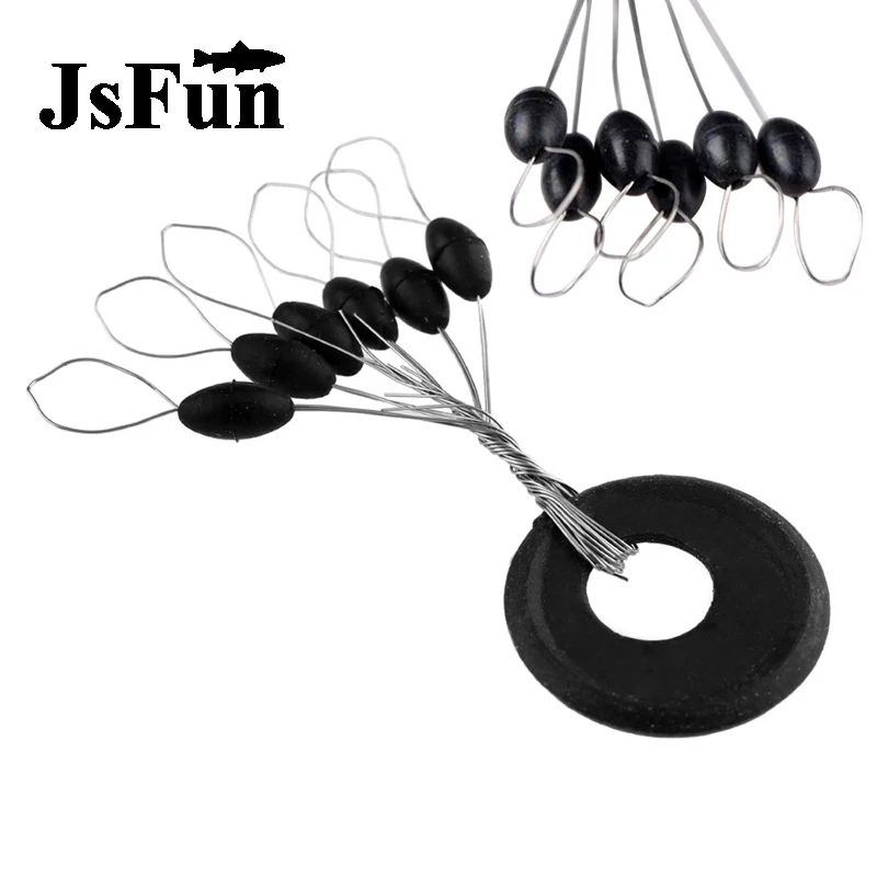 

600Pcs 100Groups/Set Fishing Float Black Bobber Stopper 6 in 1 Fishing Line Accessories Oval Space Bean Connector FO298