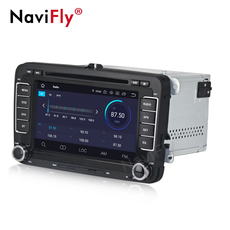 Best NaviFly Android9.0 IPS Screen DSP Audio car dvd player forVW polo golf passat tiguan skoda yeti superb rapid for skoda gps navi 5