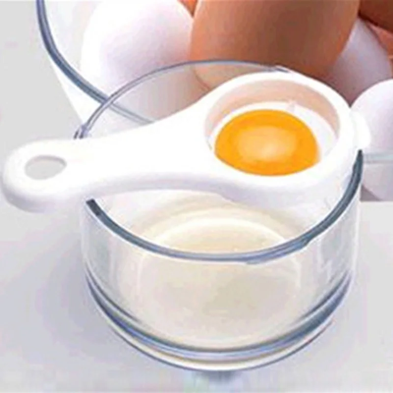 2 pcs Plastic Egg Separator Egg Dividers White Yolk Sifting Home