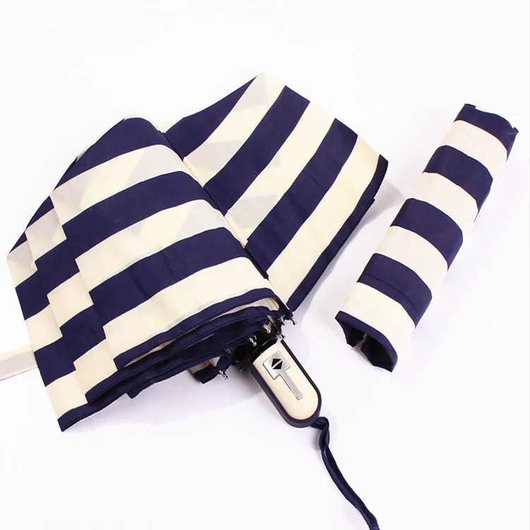 High quality Women Super Light Stripes Umbrellas outdoor Fishing casual