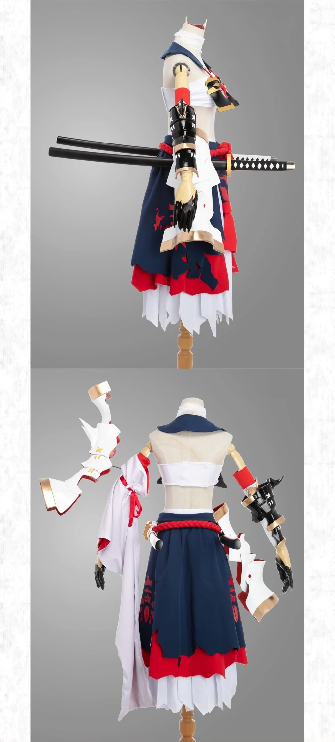 Игра Onmyoji SR демонический нож девушка косплей костюм, полный набор+ головной убор+ парики ролевые игры для унисекс Хэллоуин Новинка