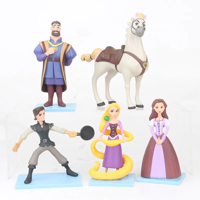 Disney Hot Movie 5 шт. 9 12 см Рапунцель Tangled Флинн Райдер Паскаль Максимус запутанная