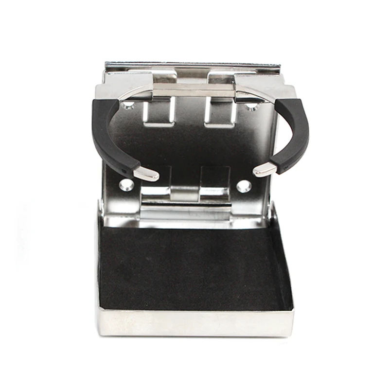 304 Stainless Steel Drinks Cup Holder Stand Foldable Car Outlet Water Bottle Holder Bracket Mount Rack for RV Boat Camper