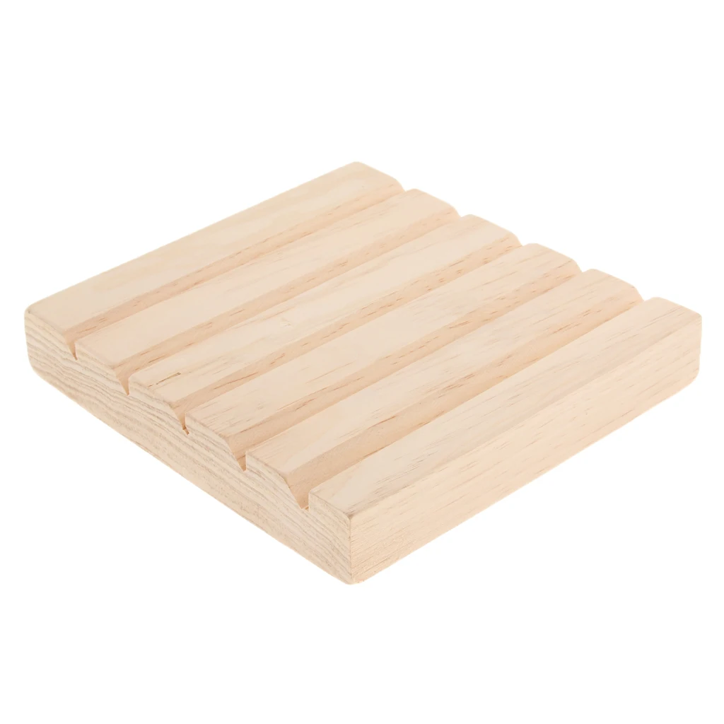 Vintage Understated Style Natural Wood Multi-use Earrings Rings Jewelry Display Tray Organizer Holder Showcase