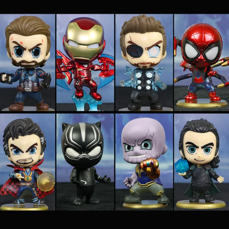 Marvel Avengers 3 Infinite war Iron Man Spider-Man Captain America l THOR Thanos Black panther Doctor Strange cosbaby Toy model