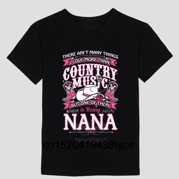 I love More than Country Music Being Nana Music in the theme Men's and women's short sleeve T-shirt I love More than Country Music Being Nana Music in the theme Men's and women's short sleeve T-shirt