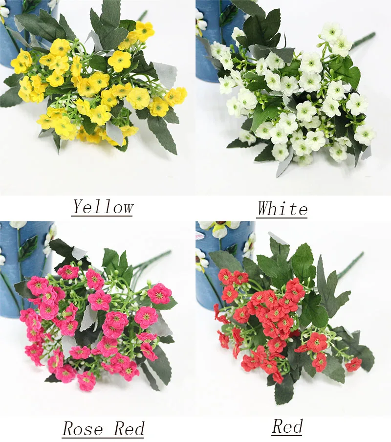 Flone Artificial Plants Silk Milan Bouquet Fake Flowers Orchid Wedding Flower Wall Garden Decoration Home Decoration Accessories (20)