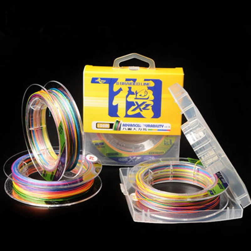 Histolure multicolor 100 متر 8 السواحل pe خط مضفر سلك سوبر قوية السلس 0.4 #-8.0 #1 متر 1 لون الصيد tackl