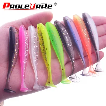 

10Pcs/lot Silicone Soft Lure 75mm 2.2g Swimbaits isca Artificial Worm Soft Bait Fish Wobblers Bass Carp Flying Fishing Lure