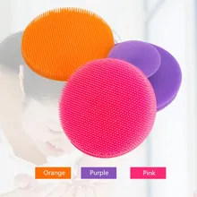 Силиконовая Мягкая глубокая Очищающая щетка Подушечка Для макияжа Отшелушивающий, для лица черная Очищающая щетка инструмент