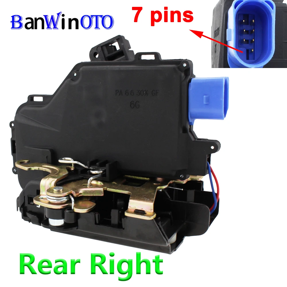 Правый замок для задней двери привод центральный механизм 3D4839016A 7L0839016 D E для VW Touran Caddy Jetta Golf5 Seat Toledo Skoda 7 Pin