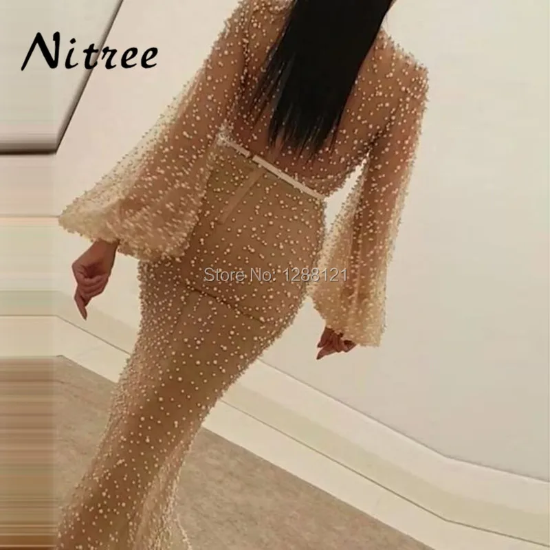 Арабское мусульманское вечернее платье из жемчуга Robe de soiree Turkey Lebanon в Дубае вечерние платья цвета шампанского для выпускного вечера марокканское кафта