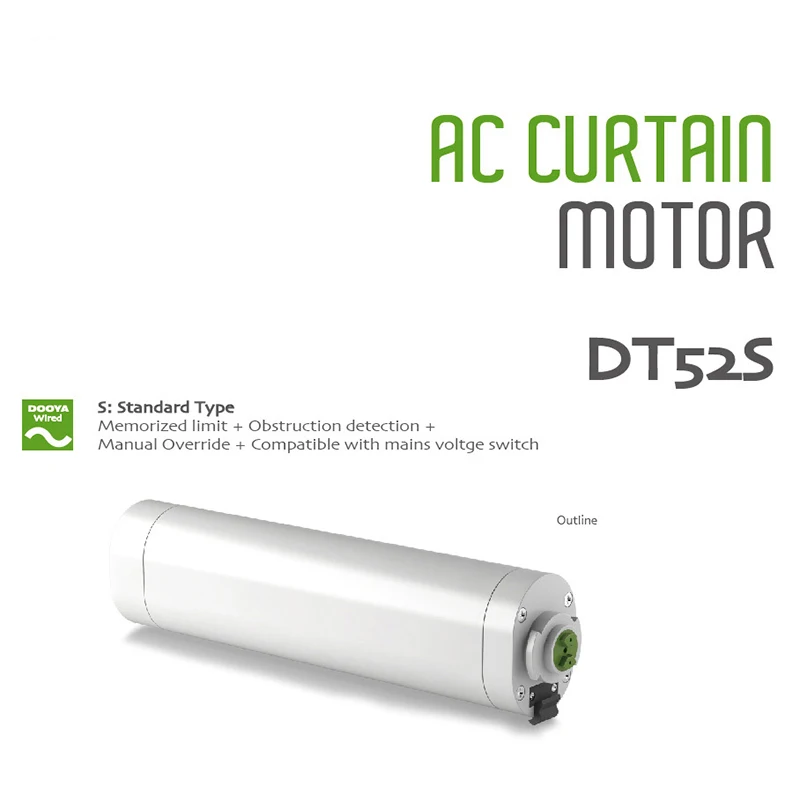 

EWelink Dooya DT52S 45w Opening and Closing Type curtain Motor, AC Curtain Motor, Electric Curtain Motor for home automation