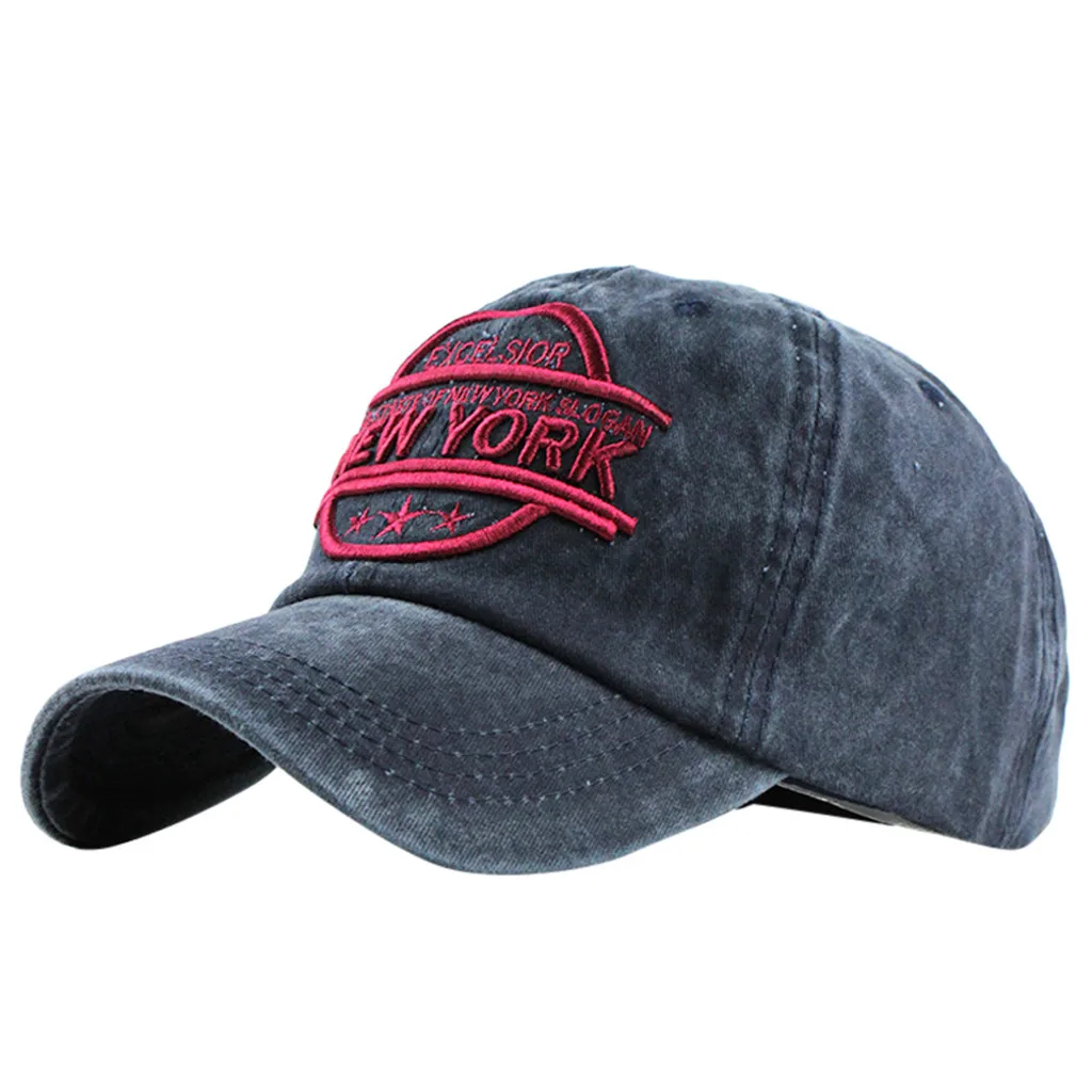 Бейсбольная кепка с вышитыми буквами «Нью-Йорк», мужская и женская кепка, унисекс, летняя кепка для взрослых, регулируемая хип-хоп бейсболка, кепка для папы