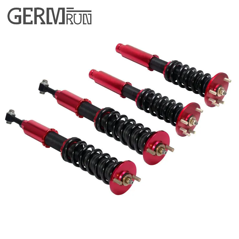 Shock Struts Adjustable Absorbers Spring Front Rear For 98 02 Honda