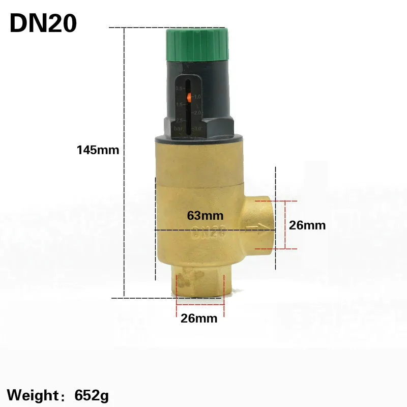 DN20/25/32 перепада давления перепускной клапан, регулируемый, автоматический обход значение, автономный редукционный клапан 1,0 3,0 Бар