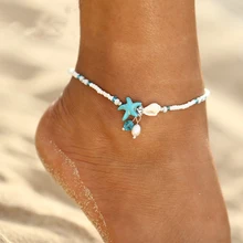 Shell Anklet Beads Starfish Anklets For Women Fashion Vintage Handmade Sandal Statement Bracelet Foot Boho Jewelry
