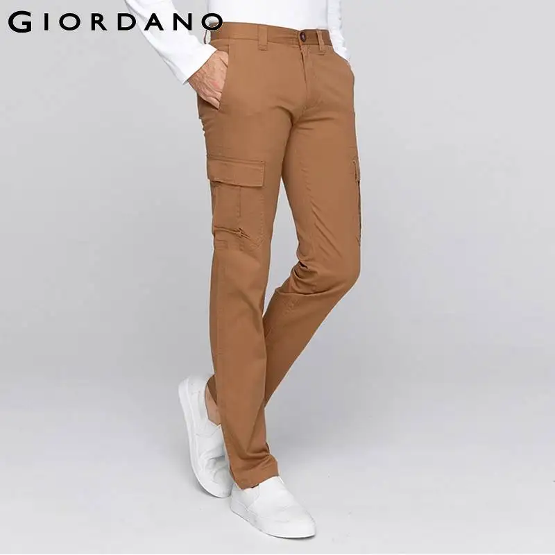 Giordano Men Famous Brand Military Cargo Pants Male Work Trousers