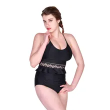 Комплект бикини плюс размер цельный костюм ажурное кружевное платье Badpak большого размера купальник сексуальные купальники для женщин