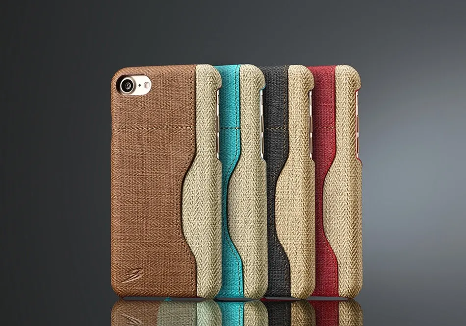 

Dual Colors Jean Canvas Leather Case for iPhone 6 6s 7 8 Plus Samsung Galaxy S6 Edge Plus Note 5 Honor 7 High Quality Back Cover