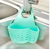 5 Colors Portable Basket Home Kitchen Hanging Drain Basket Bag Bath Storage Tools Sink Holder Kitchen Accessory vaciar cesta - Цвет: Синий