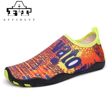 AFFINEST/Мужская пляжная обувь; лоферы на плоской подошве для влюбленных; женские сандалии для плавания; дышащая уличная водонепроницаемая обувь унисекс