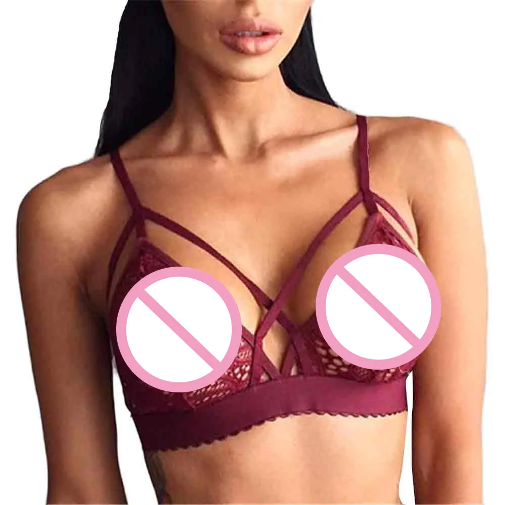 Women Floral Sheer Lace Mesh Bras Sexy Lingerie Transparent Underwear