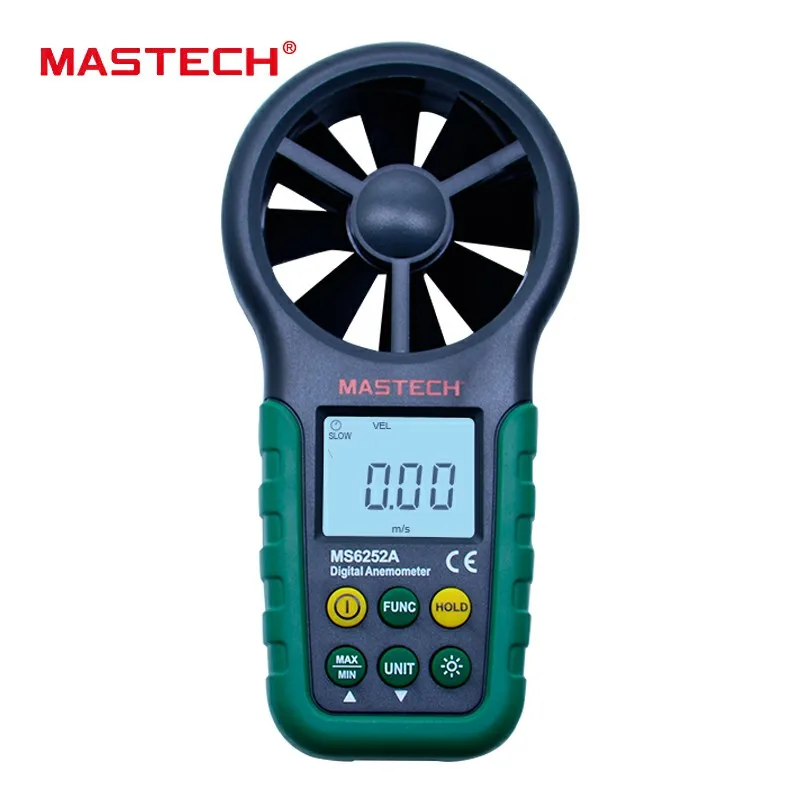 MASTECH MS6252A Ручной цифровой анемометр измеритель скорости ветра Тестер воздушного потока измерение объема воздуха ТМ