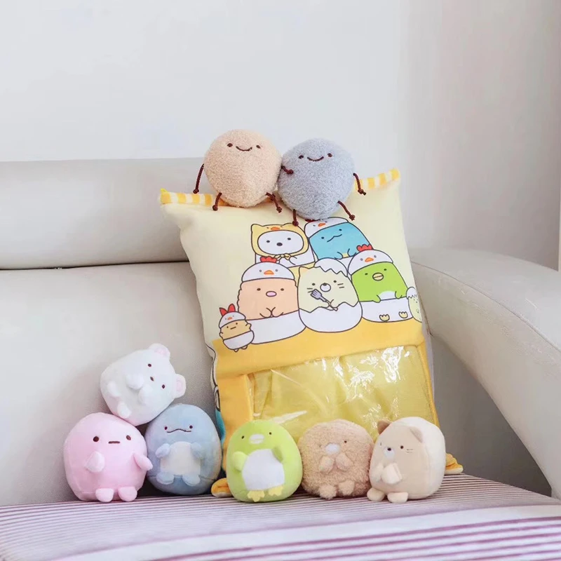 A Bag Of 8pcs Mini Mouse Cat Unicorn KT Plush Toys For Children Cartoon Pillow Japan Anime Figure Creative Gift For Kids or Her