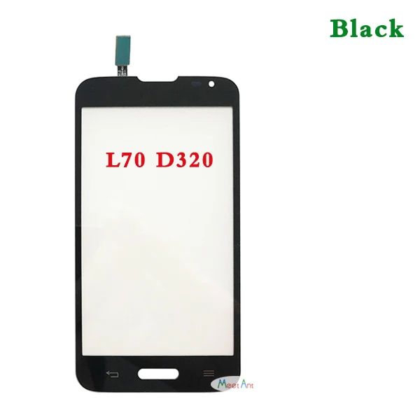 Высокое качество 4," для LG L70 D320 и L70 D325 сенсорный экран дигитайзер сенсор внешняя Передняя стеклянная панель объектива Черный Белый - Цвет: D320 Black No Tool
