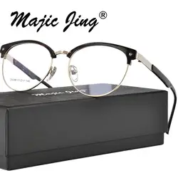 Магия Jing TR90 и нержавеющей стали RX оправы близорукость Очки eyglasses для мужчин D6088