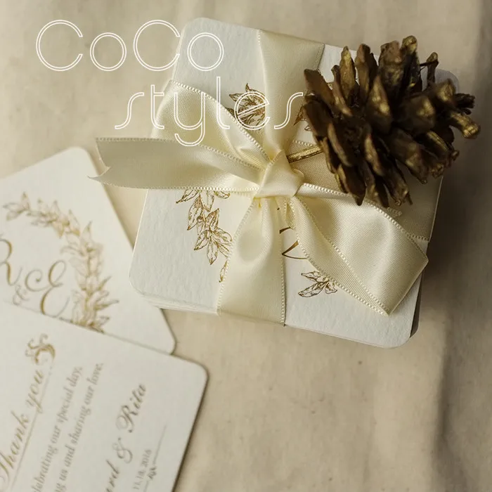  Cocostyles personalized brief square off white thank you tag with gold foiling printing for wedding - 32893791049