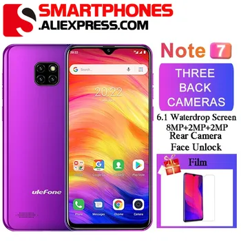 

Ulefone Note 7 6.1 inch 1GB RAM 16GB ROM MT6580A Quad Core 3500mAh Face ID Three Rear Cameras Android GO Mobile Phone