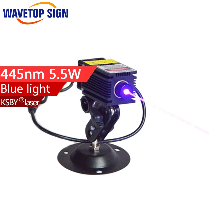 

445nm blue laser module 5.5w 5500mw input dc 12v can work long time industrial use focus can been adjust With TTL / PWM control