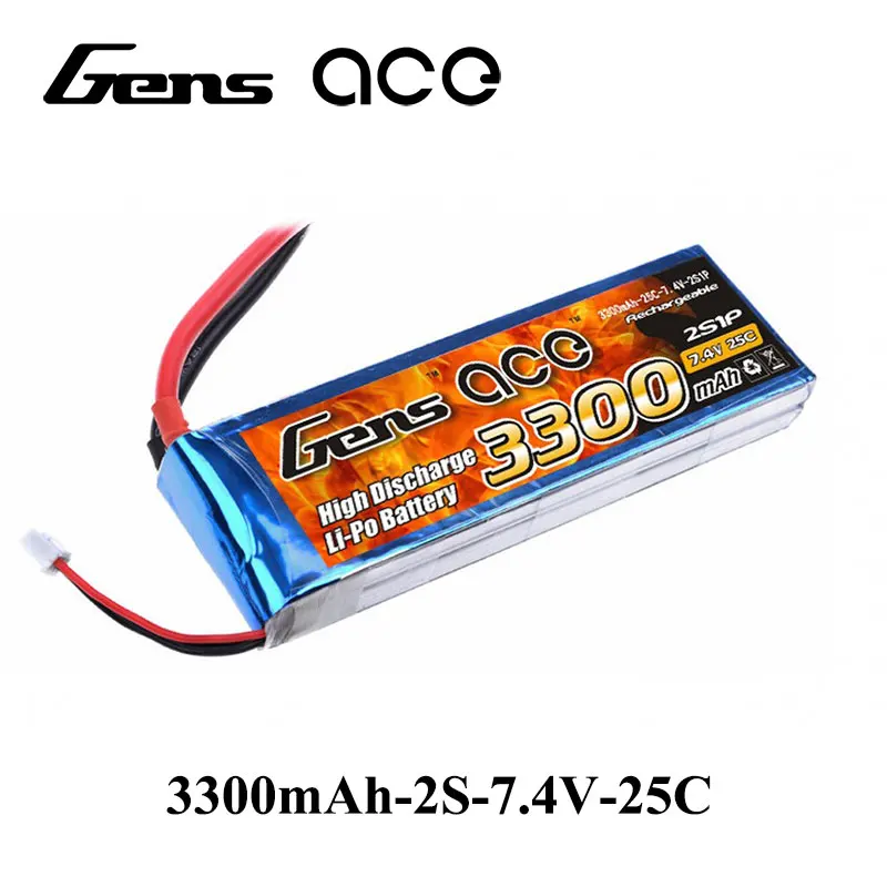 Gens ace 2S 7.4V 3300mAh 25C Lipo Gens ace 2S 7.4V 3300mAh 25C Lipo
